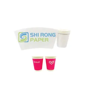 Unprinted paper cup fan white blank 12oz raw material to make paper cup for automatic paper cup making machine