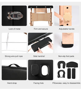 2025 Neues heißes, hochwertiges, zusammen klappbares, leichtes, profession elles Holz massage-und Wellness bett - Product Image 4