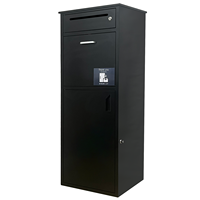 Boîte à colis métallique autoportante à 3 compartiments avec double serrure à clé, anti-effraction, pour extérieur, avec autocollant de notification de livraison, OEM ODM