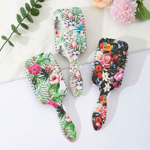 Retro Flower Detangle Hair Brush Cojín de aire Peine Masaje del cuero cabelludo Peine Cepillo de pelo Herramienta de peluquería - Product Image 1