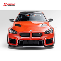 Kit carrosserie en fibre de carbone sèche style V pour BMW G87 M2 : Lame avant, garde-boue, jupes latérales, spoiler, pare-chocs, diffuseur arrière, séparateur