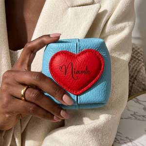 Porte-monnaie carré en cuir classique de couleur unie, personnalisable avec gravure de nom, mini porte-clés, pochette à monnaie, étui à rouge à lèvres - Product Image 3