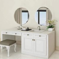 Table miroir ronde en verre bord biseauté épais par carton en verre saint valentin fête classique 8 "pouces haut 4mm support clair 1000 pièces