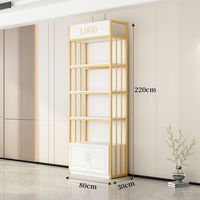 Vitrine cosmétique avec logo personnalisé-Étui de maquillage en verre verrouillable pour magasin de détail et salon de beauté