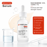 Sérum personnalisable à 10 % de Niacinamide et 1 % de Zinc PCA, 30 ml, haute concentration, pour éclaircir le teint, réduire les pores et traiter l'acné