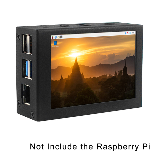 Raspberry Pi 4 Model B 3.5 Inch Touch Screen 5  FPS Display Aluminum Metal Case Cooling Holder