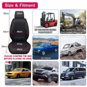 Coussin de siège de voiture 12V avec 8 ventilateurs intégrés, 3 vitesses, ventilé/climatiseur, pour un confort optimal - Product Image 5