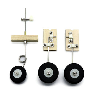 Kit de tren de aterrizaje Su27 para avión Rc, marco de madera, ruedas de alambre de acero con absorción de impactos, dirección de rueda delantera - Product Image 5