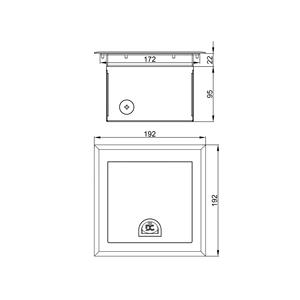 Caja de Conexión a Piso de Acero Inoxidable Impermeable IP66 con Módulos de Alimentación Dobles Empotrados - Product Image 6