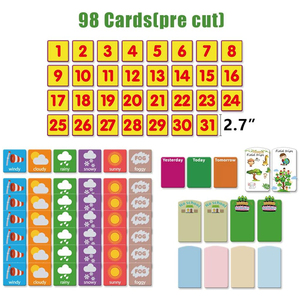 Calendario Semanal Educativo para Niños, Tabla de Bolsillo para el Aula, Preescolar, Tarjetas de Enseñanza para el Hogar, Planificador Semanal - Product Image 4