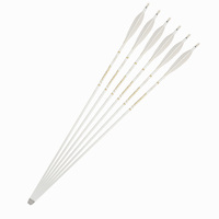 Flèches de tir à l'arc en carbone pur pour cibles, spine 400-800, rectitude de 0,003 po, diamètre intérieur de 6,2 mm, plumes de dinde, pointes en acier au carbone