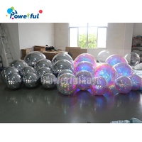 Boules irisées populaires boules de miroir ballon géant gonflable argent boule colorée grand globe de miroir gonflable