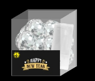 Guirlande lumineuse LED 140 cm en plastique, 10 boules disco blanches, pour la rentrée scolaire, les remises de diplômes, les mariages, les anniversaires, le Ramadan, l'Aïd al-Fitr, les zones de fans - Product Image 3