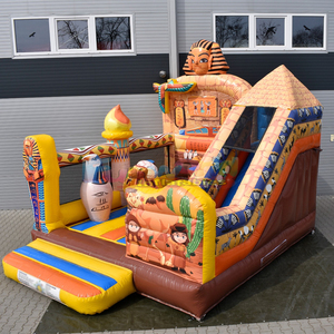 บ้านลมเป่าลมรูปฟาโรห์สำหรับเด็ก รุ่นเชิงพาณิชย์ พร้อมสไลเดอร์ - Product Image 3