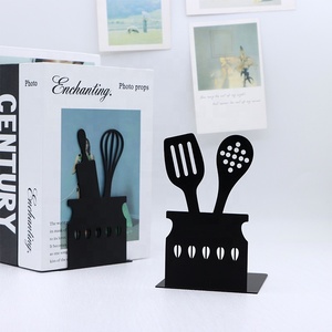 Personalità supporto libro di cucina personalizzato a forma di L Stand regalo promozionale idee in metallo fermalibri per scaffali - Product Image 2