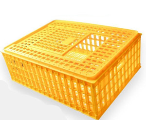 75x55x27 Yellow plastic poultry transport crates live chicken transportation box