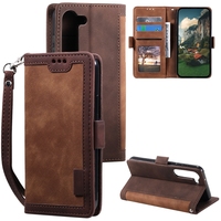Étui portefeuille en cuir bicolore pour Samsung Galaxy S25 Plus S24 FE S23 Ultra S22 A34 A54 5G A14 A13 4G A32 Two Tone Flip Cover