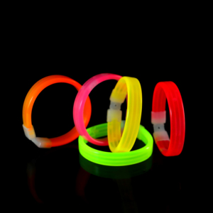 Bracelet lumineux LED personnalisé avec logo, bracelet clignotant, luminescent dans le noir, accessoires pour concerts, festivals, sports, fêtes - Product Image 2