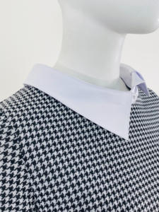 Elegancia High Waits Combinado Cuello de camisa blanca Delgado Suavizar Vestido elástico Vestido de cuello alto Vestido de camisa de cuello blanco - Product Image 6
