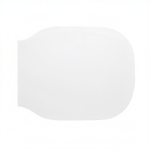 Siège de toilette allongé Azzurra Glaze en plastique thermoformé blanc à fermeture douce, style minimaliste pour salle de bain - Product Image 3