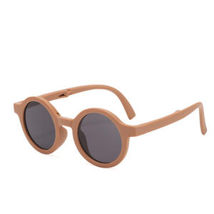 แว่นกันแดดเด็กทรงกลมแบบพับได้ UV400 กรอบพีซี เลนส์เอซี ยูนิเซ็กส์ แบบพกพา ป้องกันแสงแดด ประเภท 3 - Product Image 1