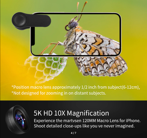 120mm ống kính <span class=keywords><strong>macro</strong></span>, chuyên nghiệp 5K HD 10x siêu <span class=keywords><strong>Macro</strong></span> phổ CLIP máy ảnh ống kính ảnh cho iPhone Samsung <span class=keywords><strong>Android</strong></span> - Product Image 6