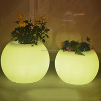 Vase lumineux LED pour patio et jardin, en plastique, rechargeable, lavable, réutilisable, amovible, changeant de couleur RGB, écologique