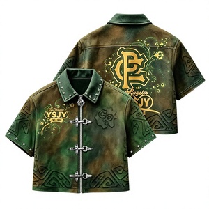 T-shirt Streetwear Homme Oversize Coupe Boxy Vintage Motif Pompier avec Bouton Mousqueton - Product Image 3