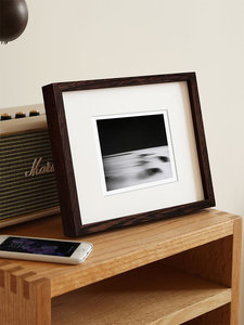Cadre photo rectangulaire moderne simple en bois massif de l'oncle Lu, tailles 7 pouces/8 pouces/6 pouces, cadre d'affichage vide personnalisable en couleur pleine - Product Image 4
