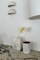 SAIDKOCC Bogenförmige Marmorvase Jade Elegant Modisch Französischer Stil Moderne Heimdekoration Ästhetisch Hochwertig Praktisch Einzigartig
