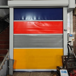 Porte rapide automatique industrielle en PVC à enroulement rapide pour entrepôt/usine, résistante au vent, taille personnalisée disponible - Product Image 3