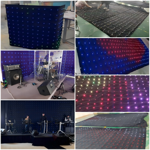 Yıldızlı gökyüzü dinamik perde ekran asılı <span class=keywords><strong>LED</strong></span> Mesh vizyon bez DJ sahne <span class=keywords><strong>LED</strong></span> Video perde zemin için açık <span class=keywords><strong>Led</strong></span> aydınlatma - Product Image 2