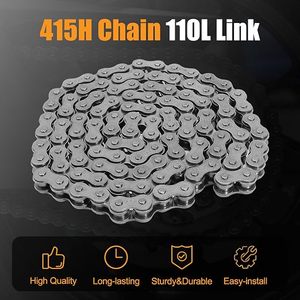 Chaîne à rouleaux haute résistance 415H 110L, kit de remplacement robuste pour moto de course, moteur 2 temps 49cc 60cc 66cc 80cc - Product Image 1