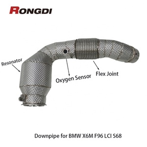Tubo de Escape de Acero Inoxidable sin CEL, de Alto Flujo y con Catalizador para BMW X5M X6M LCI 2024 S68 4.4T - Product Image 5
