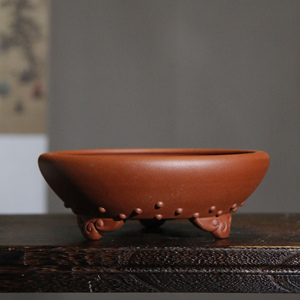 <b>Ceramic</b> Bonsai <b>Pot</b> Drum Shape Zen Style Small Calamus Planter - Product Image 4