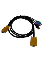 Commutateur KVM USB VGA 1U 8 ports en rack avec prise en charge DVI/HD, résolution 1280x1024, double alimentation pour serveur, en stock