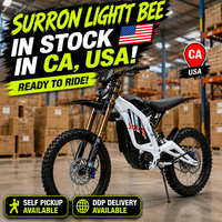 2026 Surron Light Bee X 10 kW Vélo électrique 72 V 35 Ah Moteur central Vitesse 50 mph Moto tout-terrain électrique Sur Ron Moto électrique