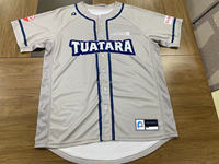 FQ CUSTOM Maillot de baseball à ruban rose Sensibilisation au cancer du sein Chemise de baseball boutonnée Maillot de softball à rayures classiques