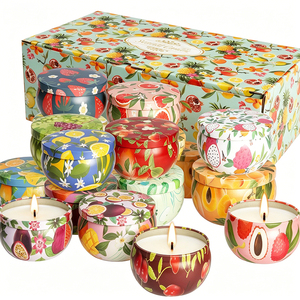 Kits de fabrication de bougies pour cadeaux de mariage, emballage élégant en métal, formule de soja parfumée, sélection de souvenirs de réception, édition de luxe - Product Image 1