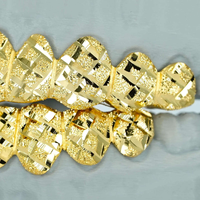 Grillz personnalisés hip-hop plaqués or, faits à la main, avec moissanite VVS taillée en profondeur, sablée