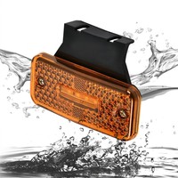 Feu de position latéral LED, réflecteur nid d'abeille, bande COB, fixation par clip, blanc, rouge, ambre, 12V 24V, camion, remorque, fourgonnette, poids lourd, étanche