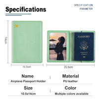 Dompet Paspor Kulit PU Tahan Air Custom Grosir dengan Logo, Penutup Paspor Portabel untuk Perjalanan