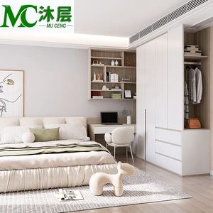 Wholesale Custom Walk-in Closet Systems Wardrobe Armoire with <b>Sideboards</b> Organization Solutions <b>for</b> Bedroom Shelves - Product Image 4
