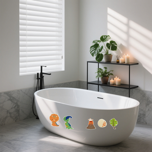 Xuri dibujos animados impreso baño <span class=keywords><strong>bañera</strong></span> evitar superficies resbaladizas transparente bebé niños piel agarre pegatina antideslizante cinta - Product Image 5