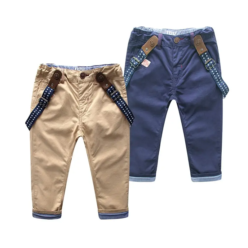 Korean Stye Kids Child Clothes Simple Sport Trousers Braces Pants For Children