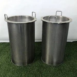 BTOSLOT self-cleaning Stainless steel 316L welded and looped wedge wire screen basket filter