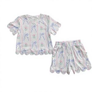 Conjuntos de Dos Piezas de Verano para Niñas Pequeñas, Diseño Personalizado, Fabricación Profesional OEM, Color Rosa, Estilo Casual, Sin Mangas, Midi - Product Image 1