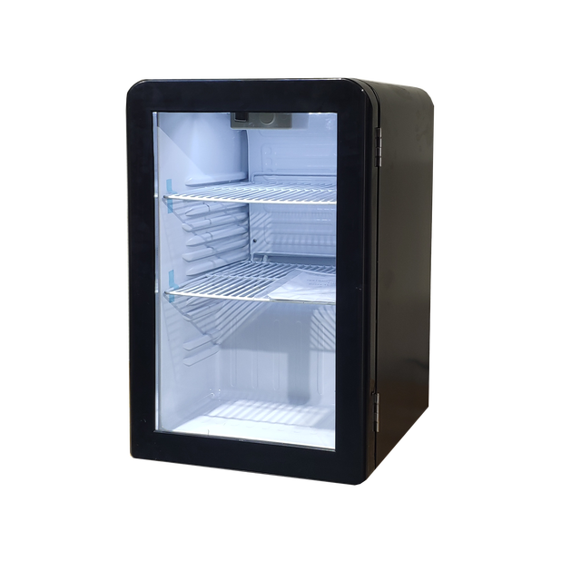 Meisda 68L Round Corner Retro Mini Glass Door Beer  Fridge