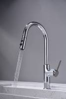 Robinet de cuisine moderne à poignée unique avec capteur tactile, certifié CUPC NSF61 AB100, avec cartouche céramique, douchette extractible, finition noir, or, bronze, chrome