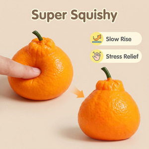 H75 En stock Jouet à presser en forme de fruit simulé, en caoutchouc thermoplastique à rebond lent, gadget anti-stress et de décompression, coffret cadeau - Product Image 3